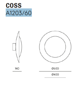 Coss &Oslash; 60&nbsp;cm A1203/60 wandlamp Aromas 