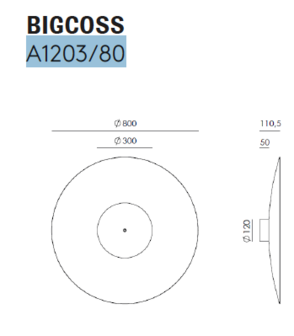 Big Coss &Oslash; 80&nbsp;cm A1203/80 wandlamp Aromas 