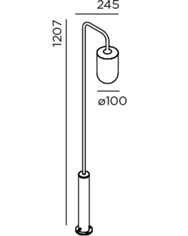 Aam.4 Bollard ground fixed outdoor vloerlamp IP44.de