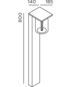 Dia Bollard ground fixed outdoor vloerlamp IP44.de