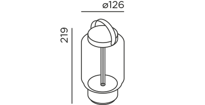 Qu opaal glas portable tafellamp IP44.de