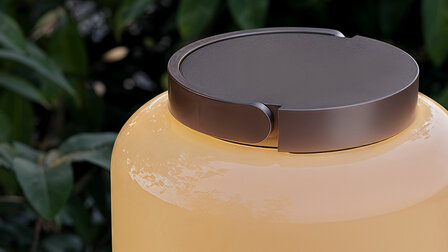 Qu opaal glas portable tafellamp IP44.de