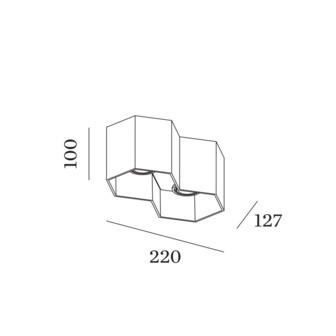Hexo 2.0 gu10 opbouwspot Wever &amp; Ducre 