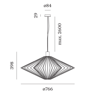 Wiro diamond 2.0 hanglamp Wever &amp; Ducre 