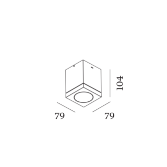 Tube Carre 1.0 led outdoor opbouwspot Wever &amp; Ducre 