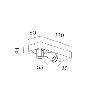 Bliek surface petit 2.0 LED opbouwspot Wever &amp; Ducre 