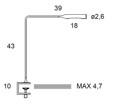 Flo clamp tafellamp Lumina