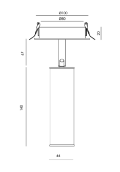 Tura T0316 semi recessed inbouwspot Aromas&nbsp;
