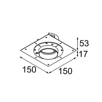 Thimble Recessed 70 1x trimless inbouwspot Modular