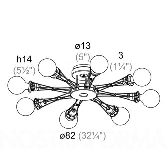 Matrix otto p plafondlamp Lumina