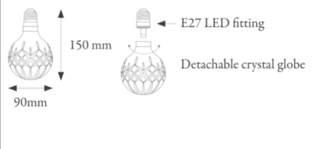 Frosted Crystal Bulb Led Lamp - Lee Broom 