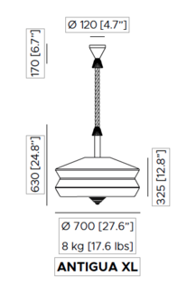 Calypso Antigua XL outdoor hanglamp Contardi