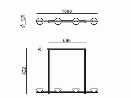 Nido 4 sources hanglamp Stilnovo