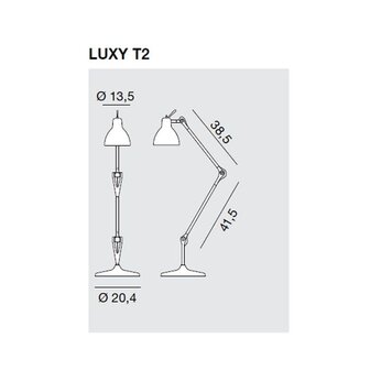 Luxy t2 tafellamp Rotaliana