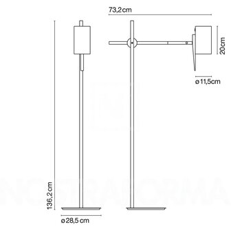 Scantling p73 vloerlamp Marset