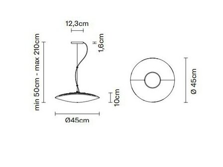 Loop led hanglamp Fabbian 