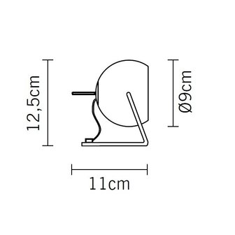 Beluga steel d57 b05 tafellamp Fabbian 