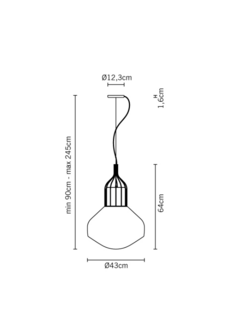 A&eacute;rostat hanglamp Fabbian 