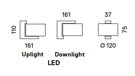 Reef led wandlamp Serien lighting  