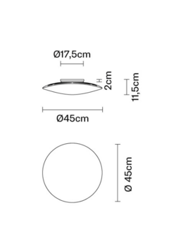 Loop led plafond/wandlamp Fabbian 