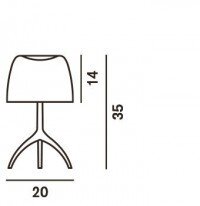 Lumiere piccola dimbaar tafellamp Foscarini