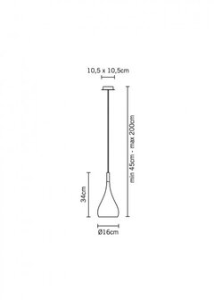 Bijou d75 A05 hanglamp Fabbian 