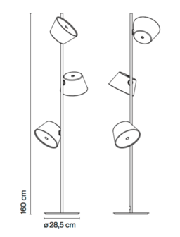 Tam tam p3 vloerlamp Marset