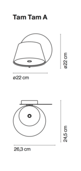 Tam tam a wandlamp Marset