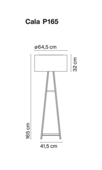 Cala p165 vloerlamp Marset