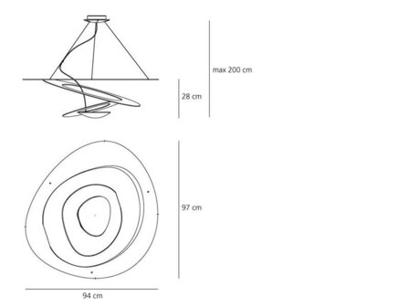 Pirce led suspension hanglamp Artemide 