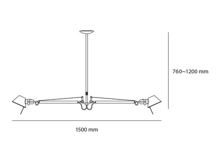 Tolomeo suspension due bracci hanglamp Artemide