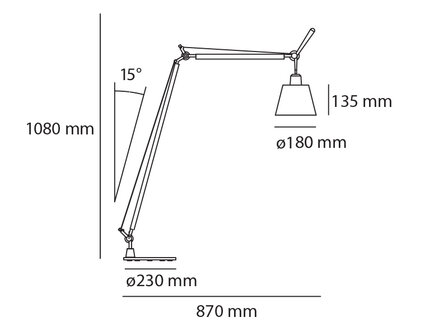 Tolomeo basculante reading vloerlamp Artemide