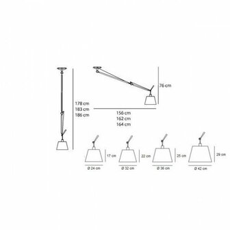 Tolomeo decentrata suspension hanglamp Artemide