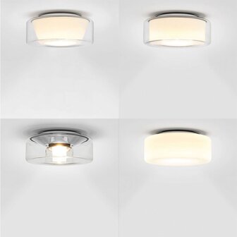 Curling (S) helder/opaal cylindrical led plafondlamp Serien Lighting  