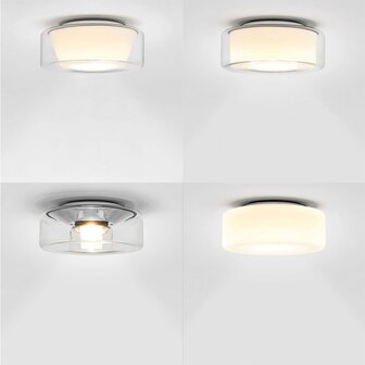 Curling (S) helder/opaal conical led plafondlamp Serien Lighting 