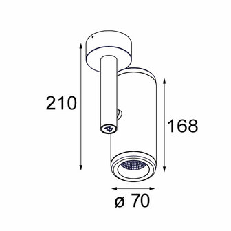 M&eacute;dard 70 led tre dim gi opbouwspot Modular