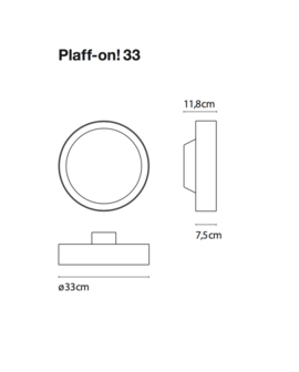 Plaff-on 33 led ip54 plafondlamp Marset