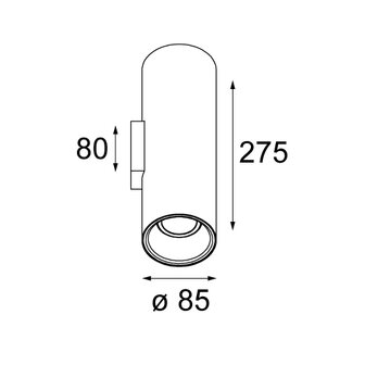 Lotis tubed wall 2x gu10 wandlamp Modular