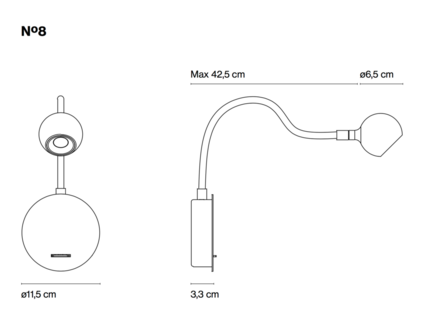 N&ordm;8 wandlamp Marset