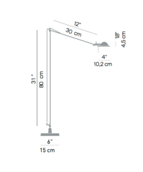 Berenice d12nt on/off vloerlamp Luceplan