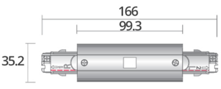 Powergear middenvoeding 3-fase rail