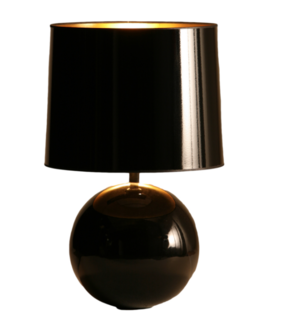 Milano 1 bol 25 cm zwart glans tafellamp Stout 