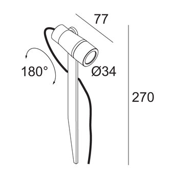  Kix s pin buitenlamp Deltalight