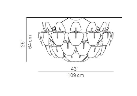 Hope d66/30p &Oslash; 109 cm plafondlamp Luceplan