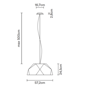 Crio led &Oslash;​ 57,2 cm hanglamp Fabbian