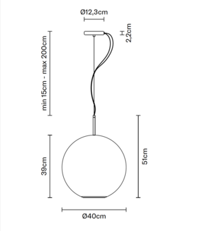 Beluga Royal D57 &Oslash; 40 cm hanglamp Fabbian