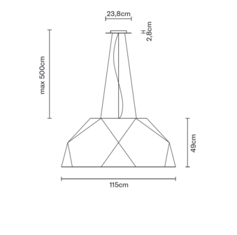 Crio led &Oslash;​ 115 cm hanglamp Fabbian