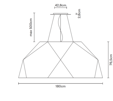 Crio led &Oslash;​ 180 cm hanglamp Fabbian