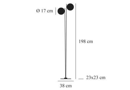 Lederam f2 vloerlamp Catellani&amp;Smith