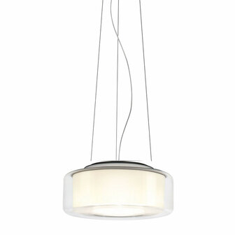 Curling (M) helder/opaal cylindrical led hanglamp Serien Lighting 